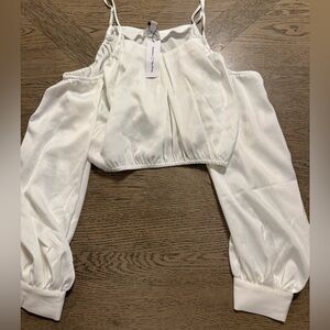 The Drop Marisol Smocked Top Womens Long Sleeve Sky Size L